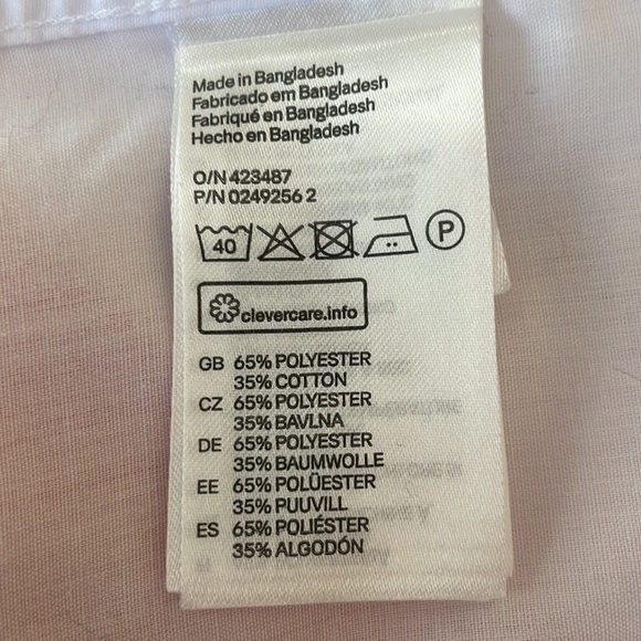 H&M Slim Fit Easy Iron White Button Down Shirt - Picture 5 of 5